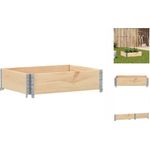 vidaXL Hochbeet Pflanzkasten 80x60 cm Massivholz Kiefer, stapelbar, offenem Boden, unbehandelt