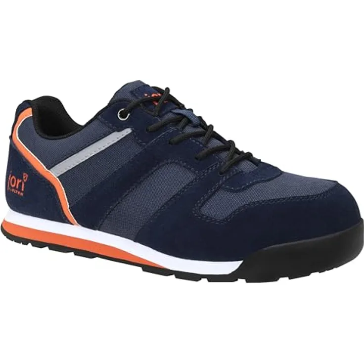 Jori jo_SLIM darkblue Low ESD S3S Sicherheitsschuh, hydrophobiertes Veloursleder, atmungsaktives Futter, gepolsterte Lasche, Paar