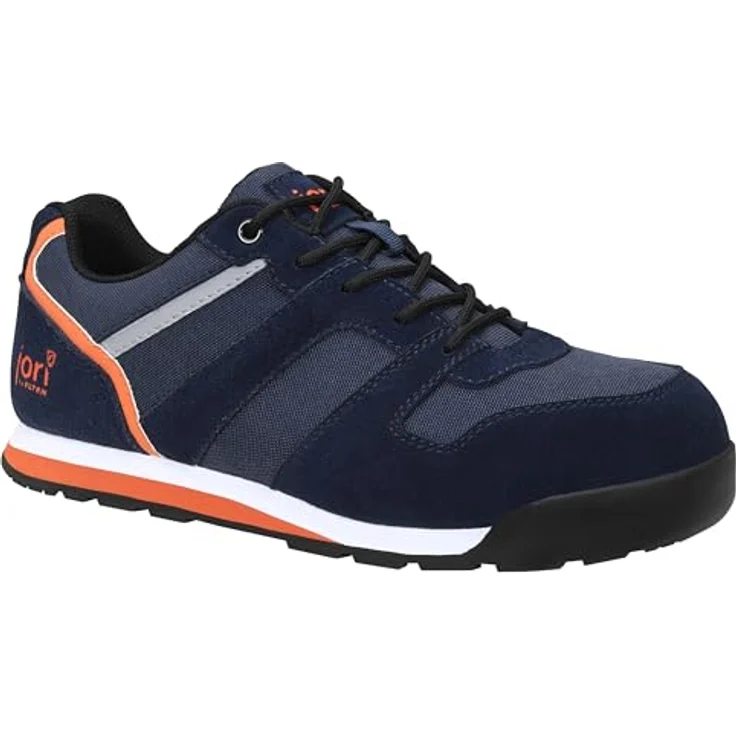 Jori jo_SLIM darkblue Low ESD S3S Sicherheitsschuh, hydrophobiertes Veloursleder, atmungsaktives Futter, gepolsterte Lasche, Paar – Bild 1