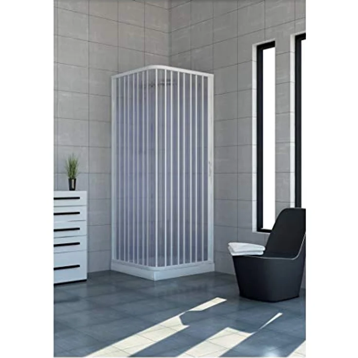 PVC Duschkabine 70x90 mit seitlicher Öffnung Mod. Acquario – Bild 2