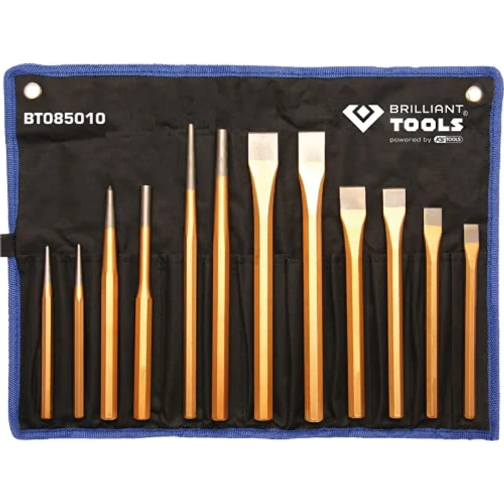 BRILLIANT TOOLS BT085010 Meißel und Durchtreiber-Satz, 12-tlg. [Powered by KS TOOLS] – Bild 2