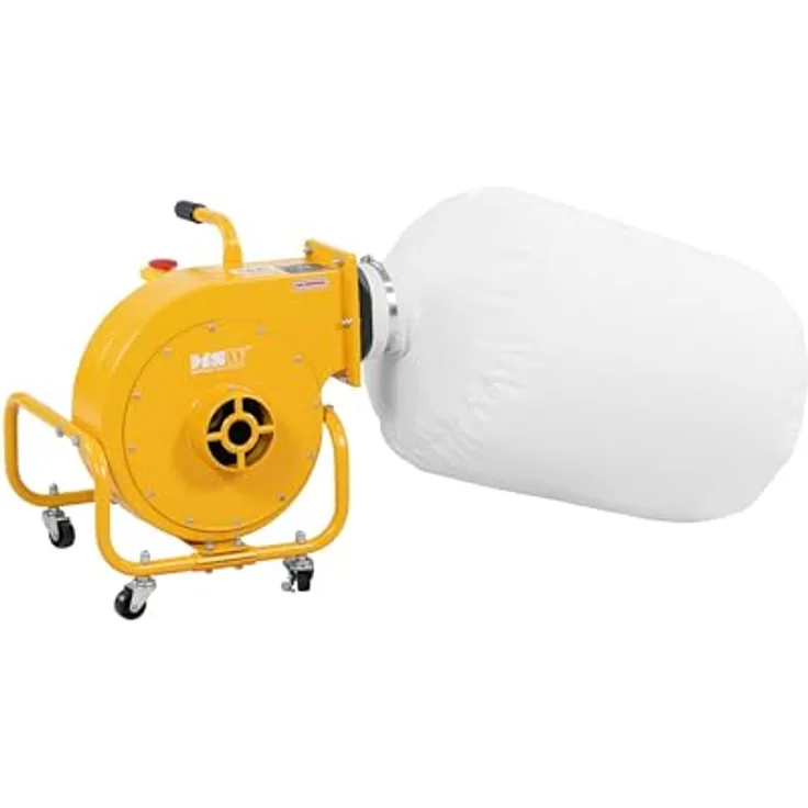 MSW Mobile Absauganlage, Holz Späneabsaugung 850 m³/h, 750 W, 56 l Fassungsvermögen, 4 Räder