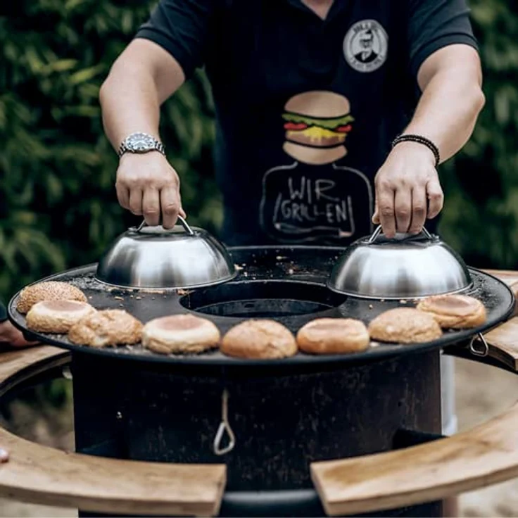 MOESTA-BBQ 19318 - XL BurgerCover 2er Set - Schmelzglocke für Cheeseburger – Schmelz- und Abdeckhaube für Grill und Teppanyaki – Bild 4