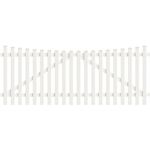 KM Zaun Zaundoppeltür Triest Z74, BxH: 303,4x100 cm, Aluminium, weiß, pulverbeschichtet