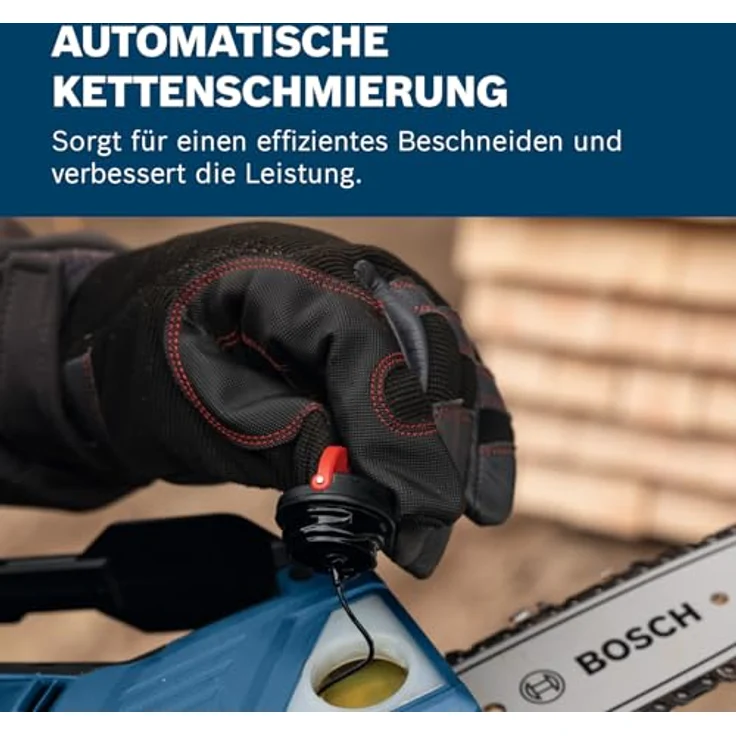 Bosch Hausgeräte GKE 18V-20 Professional, Akku Kettensäge mit bürstenlosem Motor, automatischem Kettenschmiersystem und Gyrosensor – Bild 5