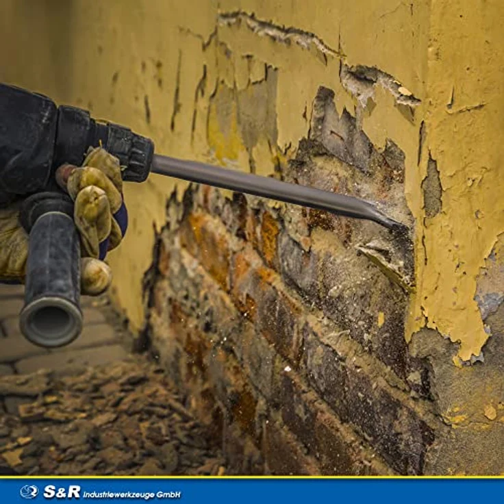 S&R Breitmeißel SDS-MAX-Schaft 300 x 80 mm, Industrie-Qualität, speziell gehärtet, effektive Schlagkraftübertragung für Bohrhämmer – Bild 5