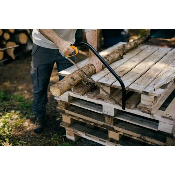 Fiskars Bügelsäge mit feststehendem Blatt für feuchtes Holz, Länge: 53 cm (21 Zoll), Inklusive Sägeblattschutz, Hochwertiger Stahl, Schwarz-Orange, SW30, 1001621 – Bild 3