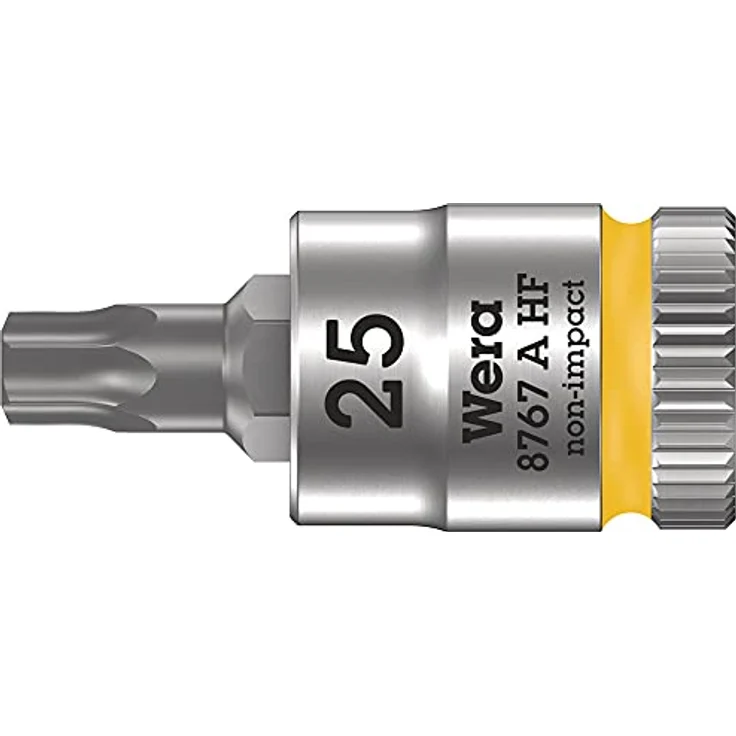 Wera Bit- und Steckschlüsselset, 1/4 Zoll Steckschlüssel-Bit-Einsatz T 25 mit Haltefunktion und Take it easy Werkzeugfinder – Bild 1