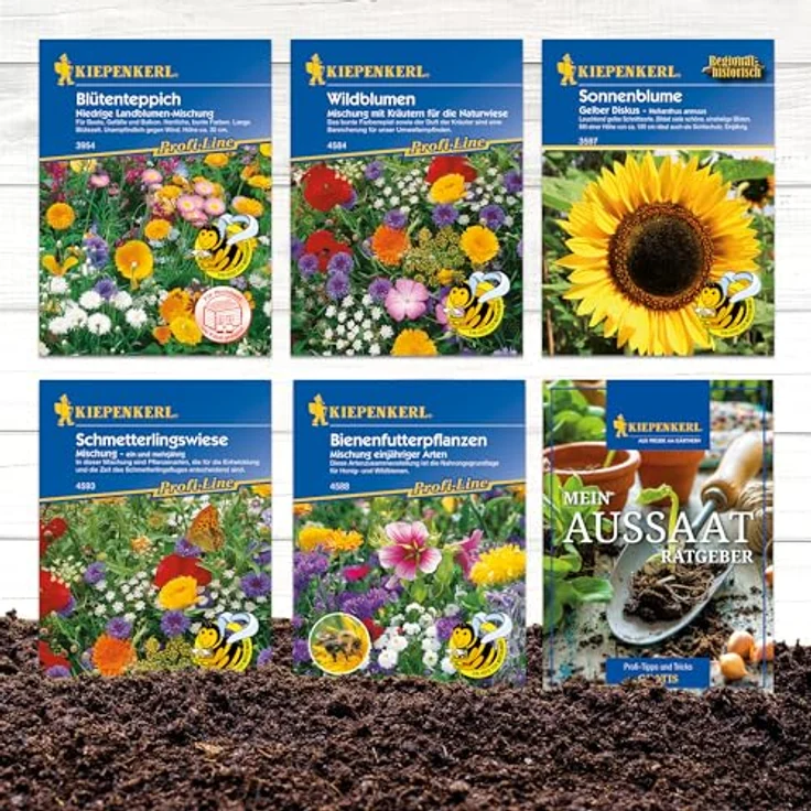 Kiepenkerl Saatgut Bundle Leckeres für Nützlinge, Mischungsset mit 6 verschiedenen Blumensamen für Bienen und Schmetterlinge – Bild 4