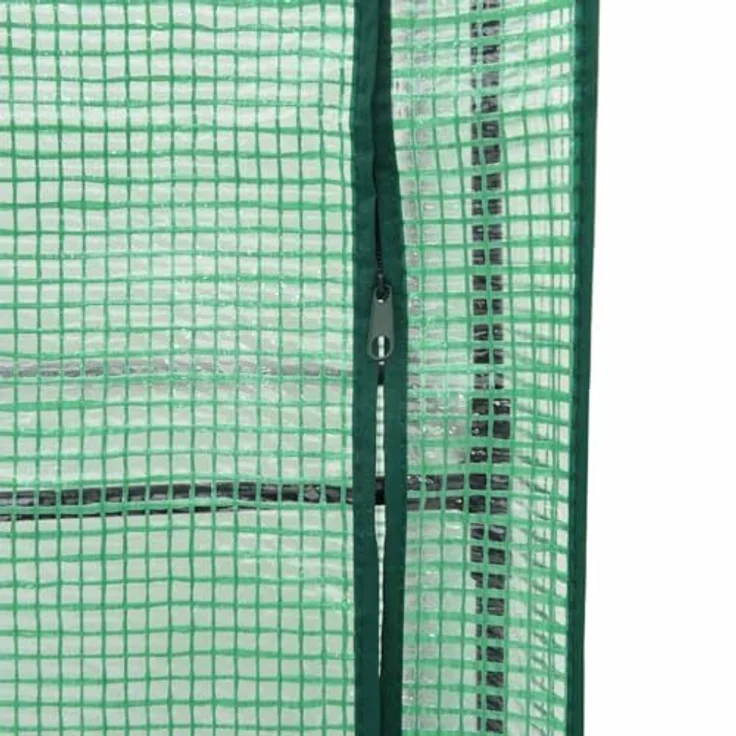 vidaXL Hochbeet mit Gewächshaus-Aufsatz Rattan-Optik 160x40x123 cm schwarz - Stabiles Eisenrohr-Rahmen, wasserfeste Abdeckung, Rattan-Look – Bild 10