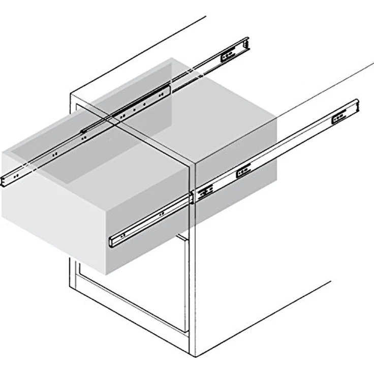 Accuride Schubladenauszüge Kugel-Vollauszüge 3832 350mm 45kg hell chromatiert – Bild 2