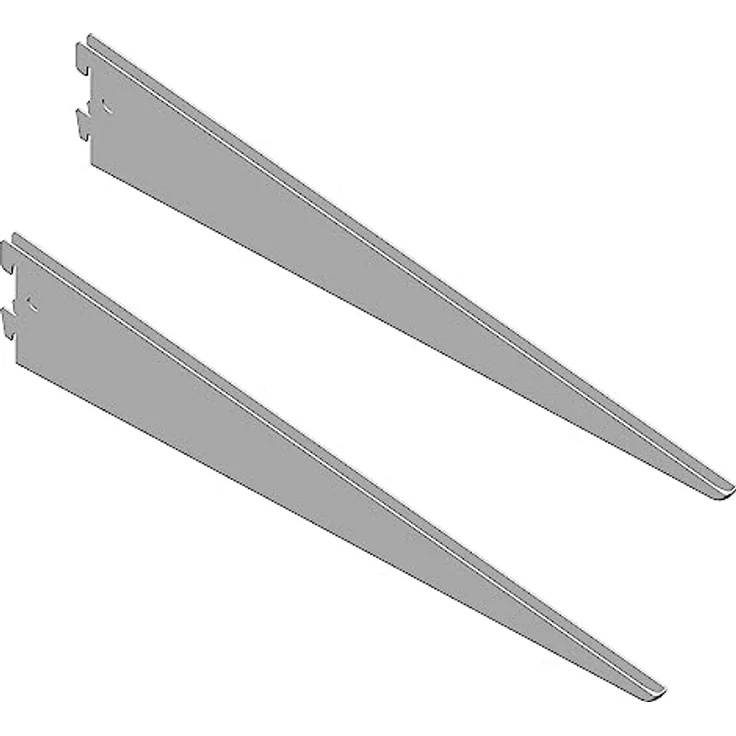 Element System U-Träger Regalträger 2-reihig, 2 Stück, 5 Abmessungen, 3 Farben, Wandschiene, weiß, - 4006676126408 – Bild 2