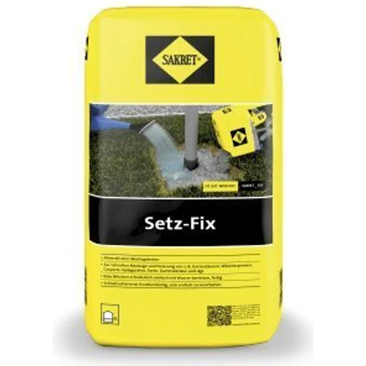 SAKRET Setz-Fix SF - Schnellbeton Fertiggemisch für schnelle Montage 25 kg – Bild 2