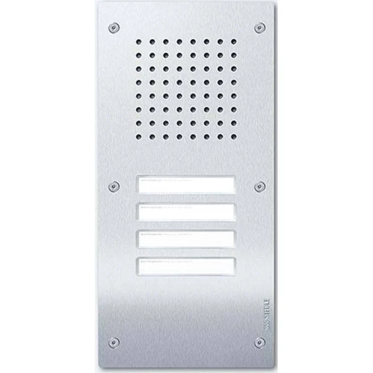 Siedle CL 111-4 N-02, kabelgebundene Türsprechanlage mit Edelstahl-Front, 4 Ruftasten, Silber