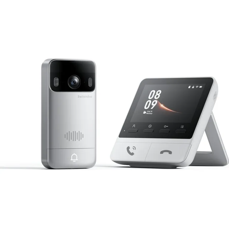 SwitchBot Video-Türsprechanlage mit 2K-Ultra-HD, Nachtsicht, Zwei-Wege-Gespräch und lokalem Speicher bis zu 512 GB