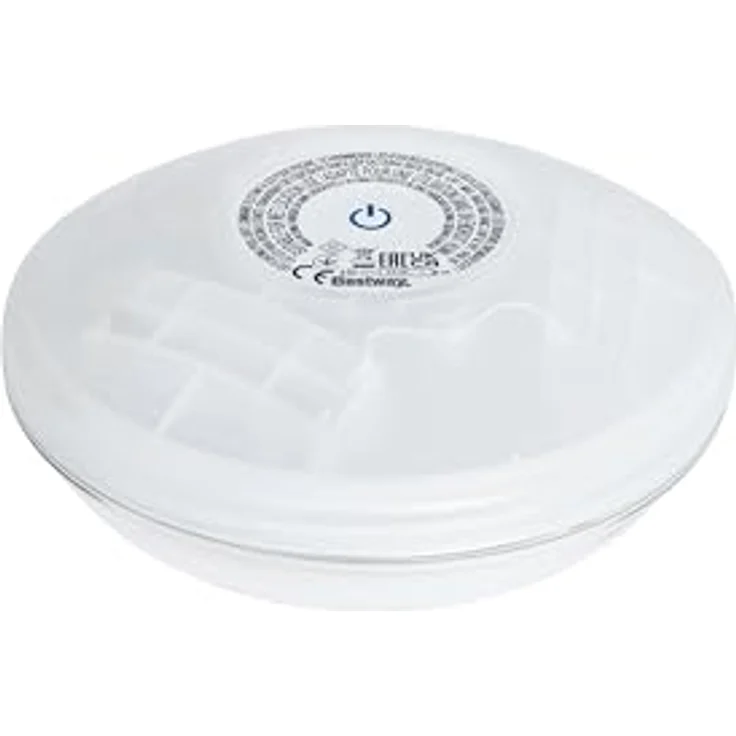 Bestway Batteriebetriebene Schwimmende Pool-Lampe, Ø 14 cm, Integrierte LED mit Farbwechsler und 7 Leuchtprogrammen, Wasserdicht IP67 – Bild 1