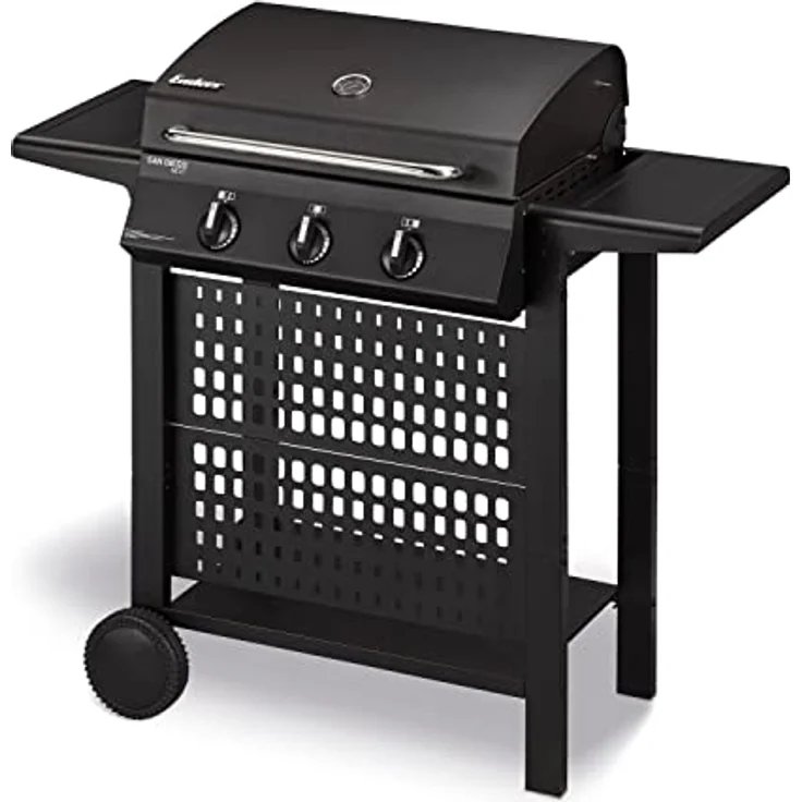 Enders Gasgrill SAN DIEGO NEXT 3, Gasgrill 3 Brenner aus Edelstahl, mit Grillthermometer, kleiner Gasgrill Camping, Edelstahlrost, Balkon Gas Grill, Camping Grill,Gasgrill,stabile Seitenablagen#80166 – Bild 1