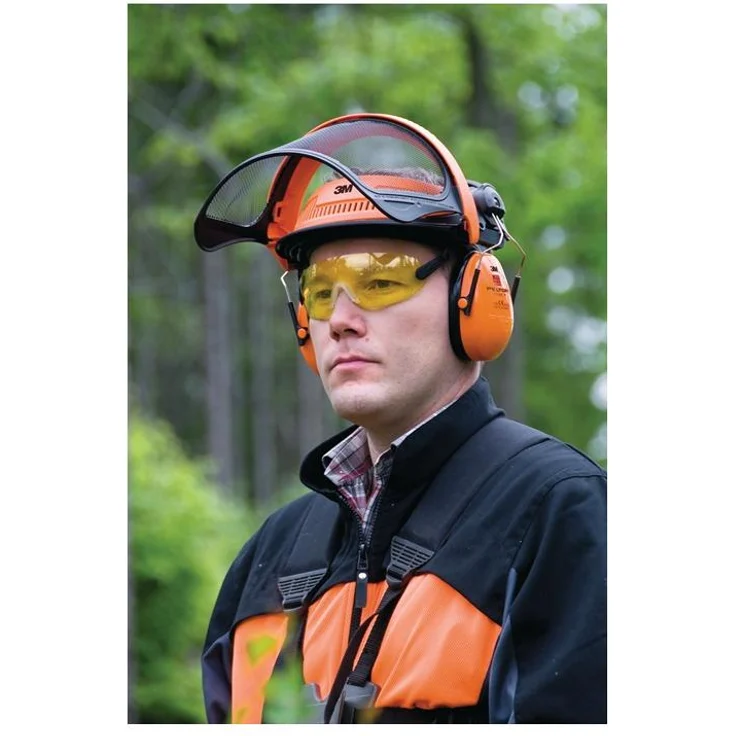 3M PELTOR G5V5CH51 G500 Gesichtsschutz und Gehörschutzkombination, Orange – Bild 4