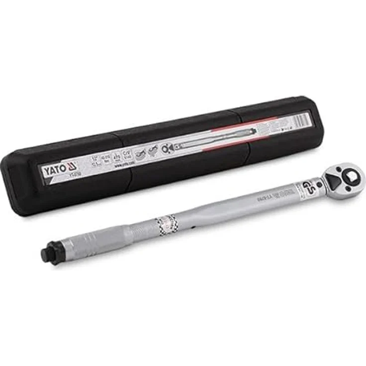 Yato YT-0760, Drehmomentschlüssel 1/2" mit Drehmomentbereich 42-210 Nm, Silber, 470 mm, im Koffer – Bild 7