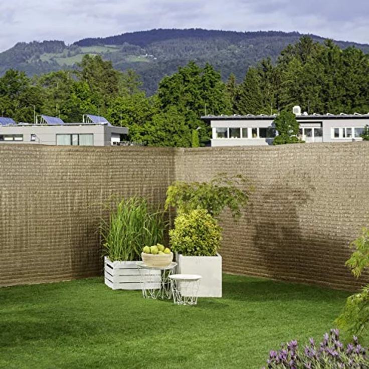 Windhager 06536 Sichtschutzmatte Raffia 150 x 300 cm, braun – Bild 4