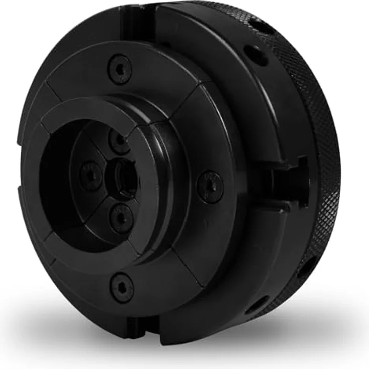 EBERTH Vierbackenfutter 100 mm, 4" Selbstzentrierend mit 1"-8TPI Gewinde, inkl. Spannwerkzeug, präzises Drechselbank Zubehör – Bild 1