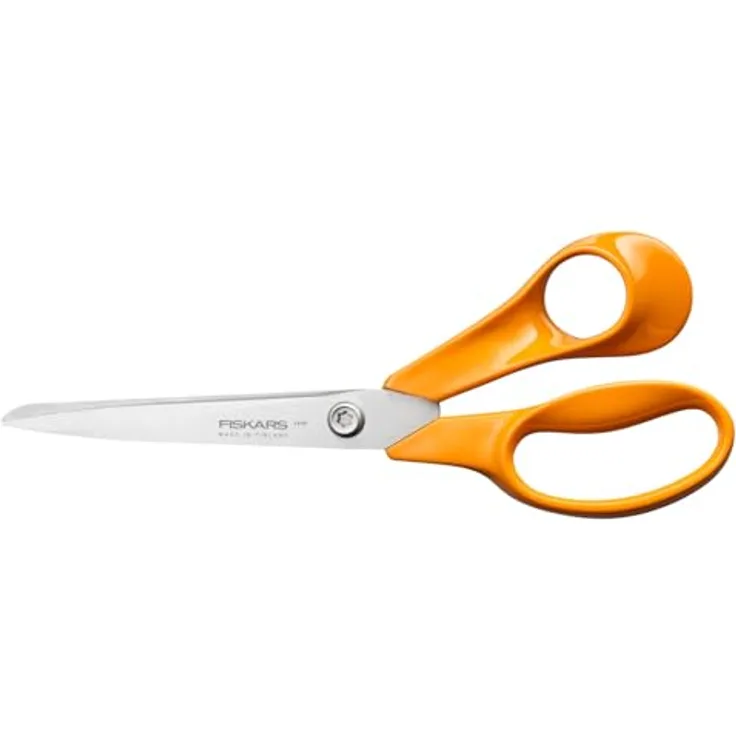 Fiskars Universalschere 210mm, rostfreier Stahl mit ergonomischem Kunststoffgriff, gerade Klinge