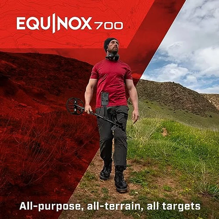 Minelab Equinox 700, Multifrequenz Metalldetektor mit wasserdichter 28 cm DD-Suchspule, Bluetooth-Kopfhörern und langer Akkulaufzeit – Bild 3