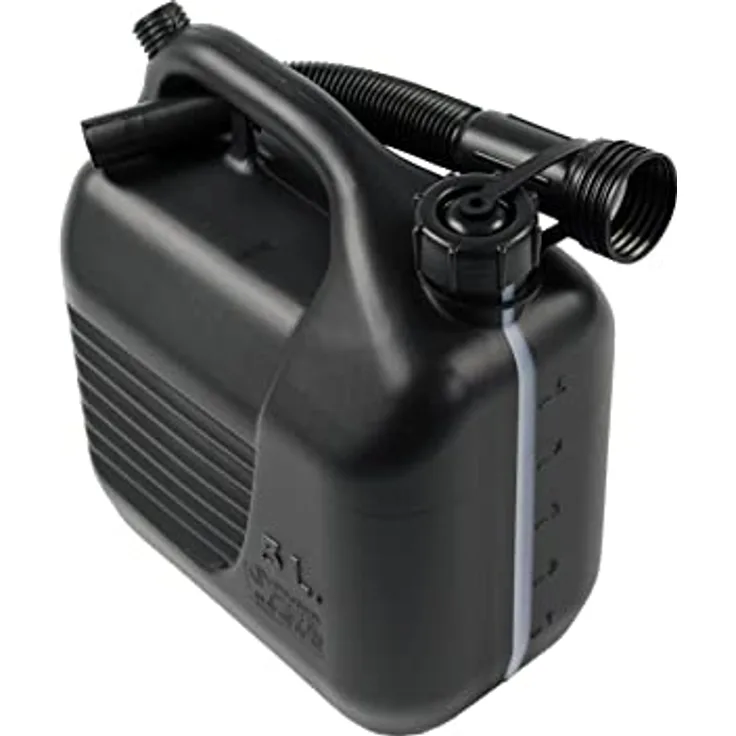 Tayg Kanister, 5 Liter, zugelassen, mit Einfüllstutzen und Messstreifen, schwarz, 601071
