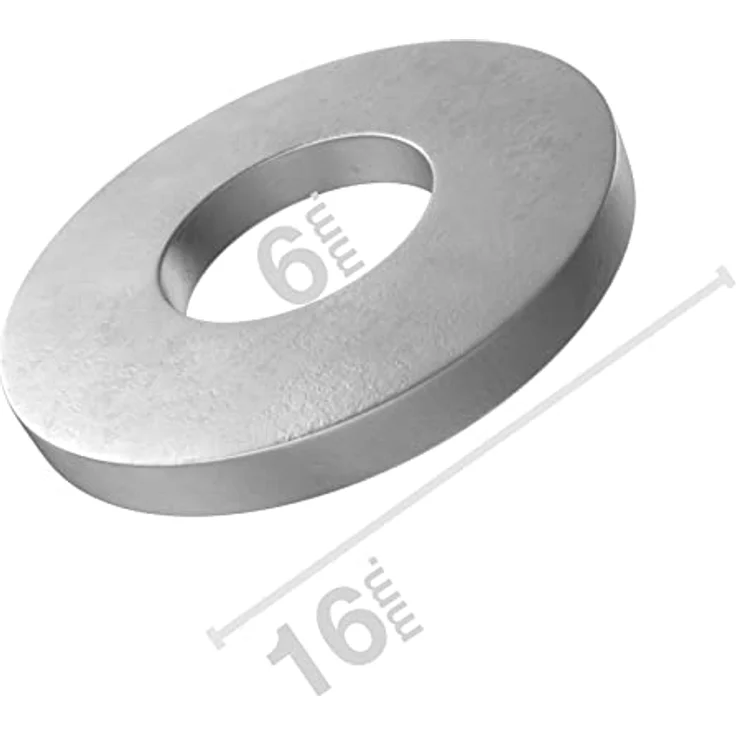 toolmate® M6 Unterlegscheiben - Edelstahl & Rostfrei - Flache Sicherungsscheiben & Karosseriescheiben für Schrauben & Muttern & Gewinde – Bild 2