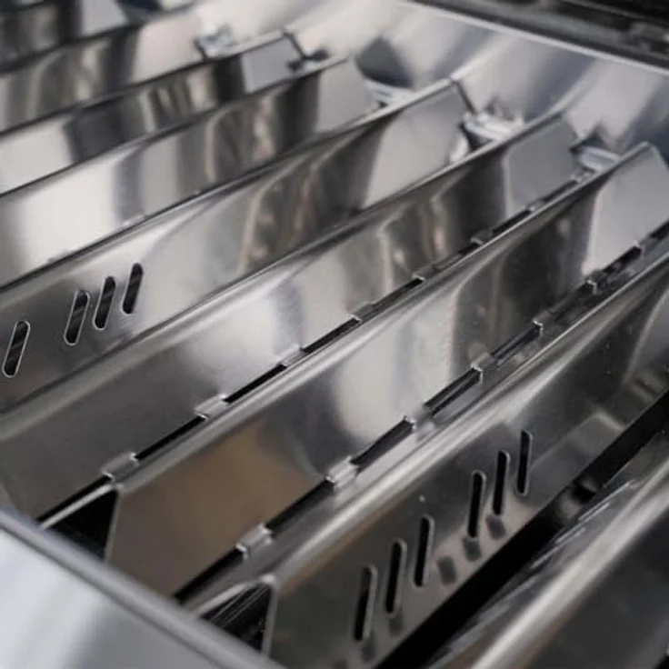 SANTOS S-518 Pro Edelstahl Gasgrill mit 5 Hauptbrennern, Backburner, 800°C Steakzone und beleuchteten Drehreglern – Bild 4