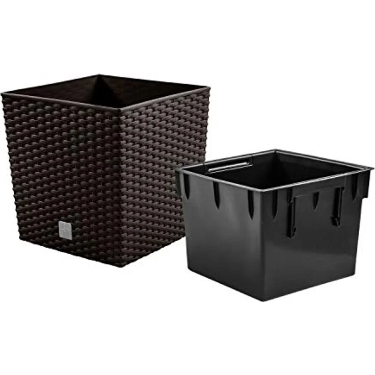 Maceta Rato 32 litros con cubilete para plantar en color antracita 32 x 32 x 32,5 cm. – Bild 5