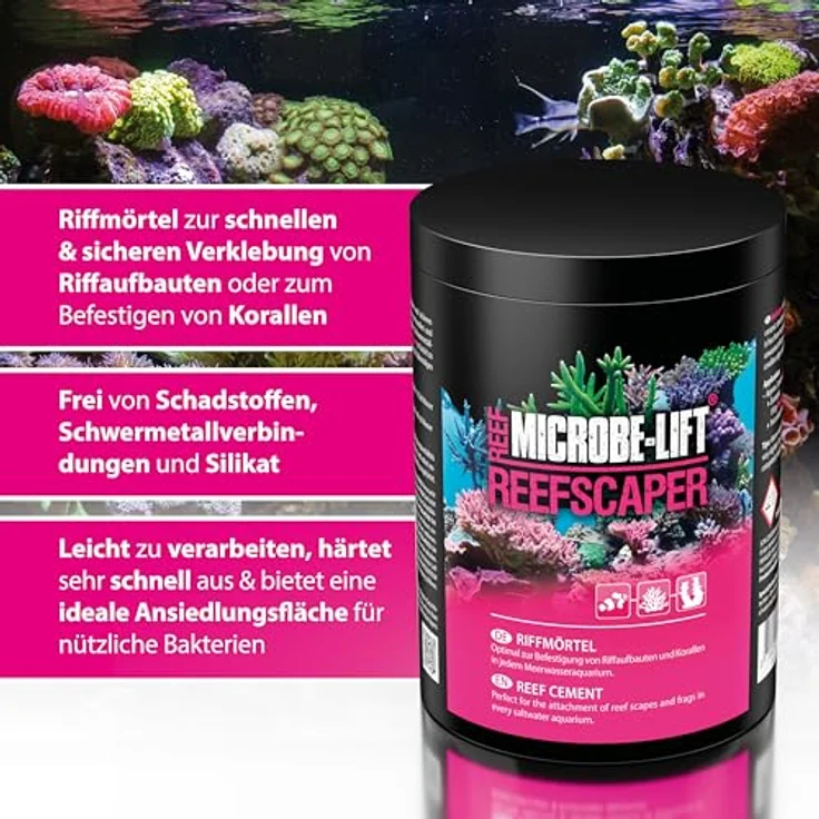 MICROBE-LIFT Reefscaper - 500 g - Professioneller Riffmörtel für sichere Korallenbefestigung in Meerwasseraquarien – Bild 4