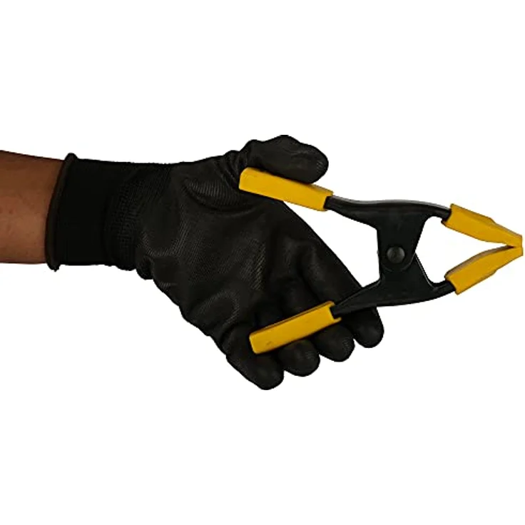 Stanley 9-83-080 Federzwinge Metall (50 mm Spannweite, 198 g, stabiles Metallprofil für Stärke  Haltbarkeit, Schutzkappem zum Schutz vor Kratzern und Beschädigungen), Yellow-Black – Bild 8