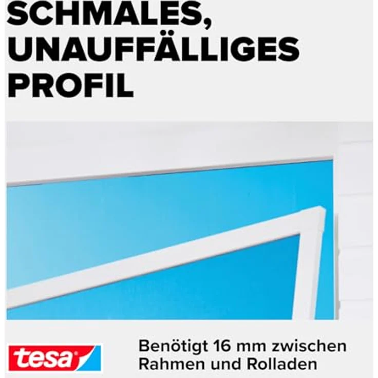 tesa Fliegengitter Alurahmen für Türen : Farbe weiß, 1,20m : 2,40m – Bild 6