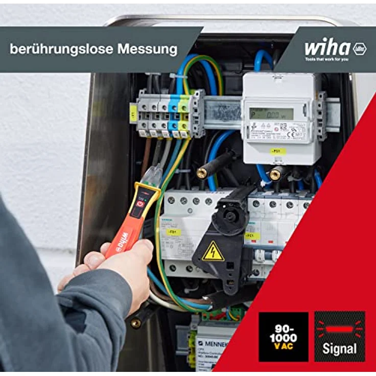 Wiha Spannungsprüfer Volt Detector berührungslos, einpolig (43798) 90 1.000 V AC, inkl. 2X AAA-Batterien – Bild 3