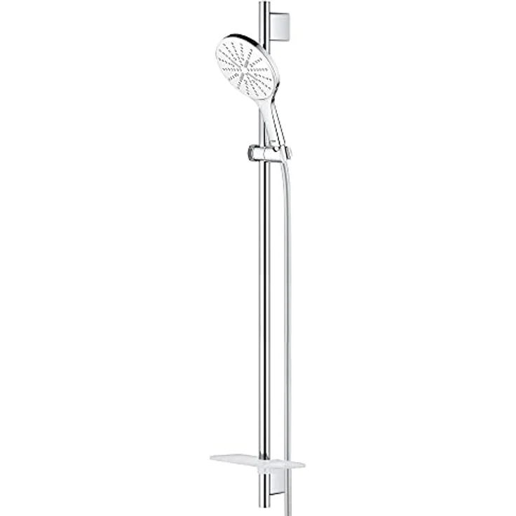 GROHE Rainshower SmartActive 150 Brausestangenset, Moon White/Chrom, 900mm, 3 Strahlarten, 8,5 l/min, Silverflex 1,750mm – Bild 3