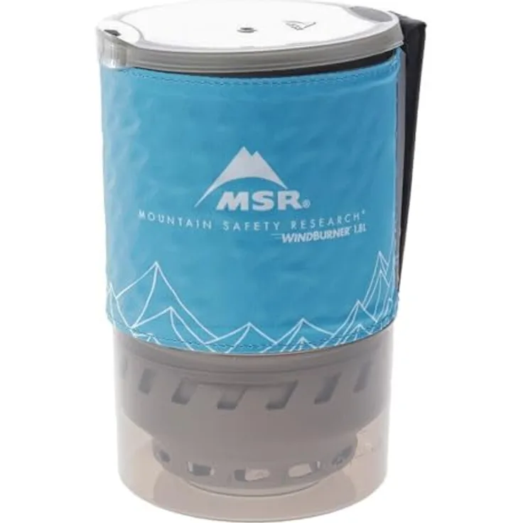 Msr WindBurner Campingkocher, Aluminiumtopf mit 1800 ml Volumen und Trink- und Siebdeckel, 373 g