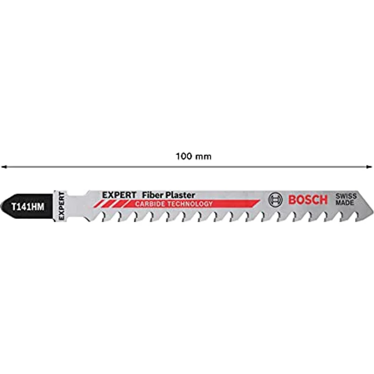Bosch Professional 10 tlg. EXPERT ‘Fiber Plaster’ T 141 HM Stichsägeblatt (für Faserzementplatten, Gipskartonplatte, Länge 100 mm, Zubehör Stichsäge) – Bild 3