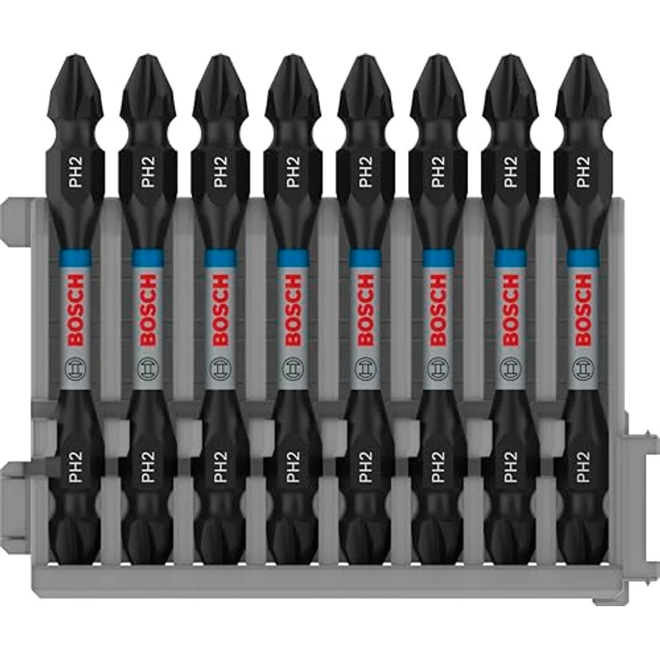 Bosch Professional Accessories 2608522337 Bosch Professional 8tlg. Doppelschrauber Set Phillips (Impact Control, 8 x PH2-PH2 Bits-Länge: 65mm, Pick and Click) - Preisvergleich – Bild 2