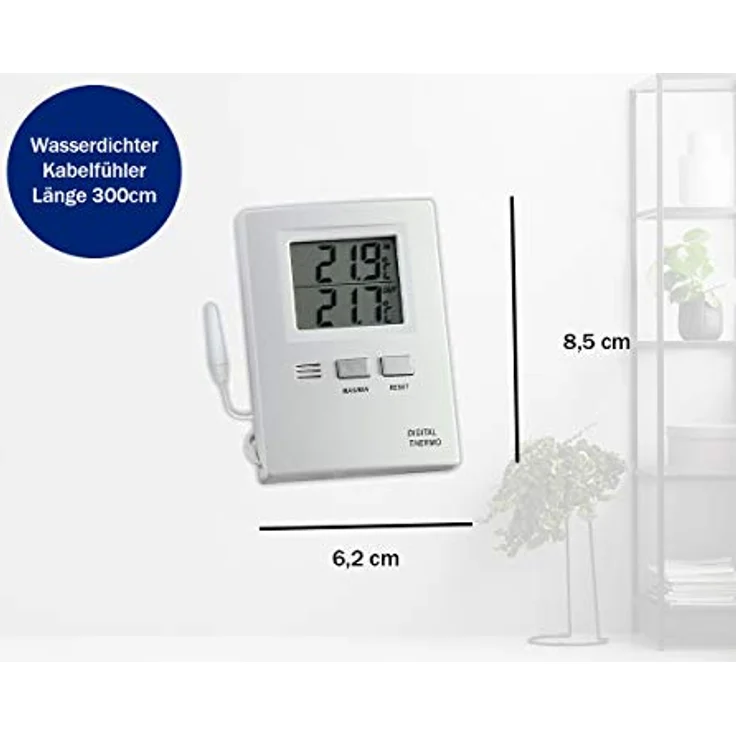 Thermometer Messber.auß.-50 b.70GradC/in.-10 b.60GradC H85xB60xT15mm Ku. – Bild 7