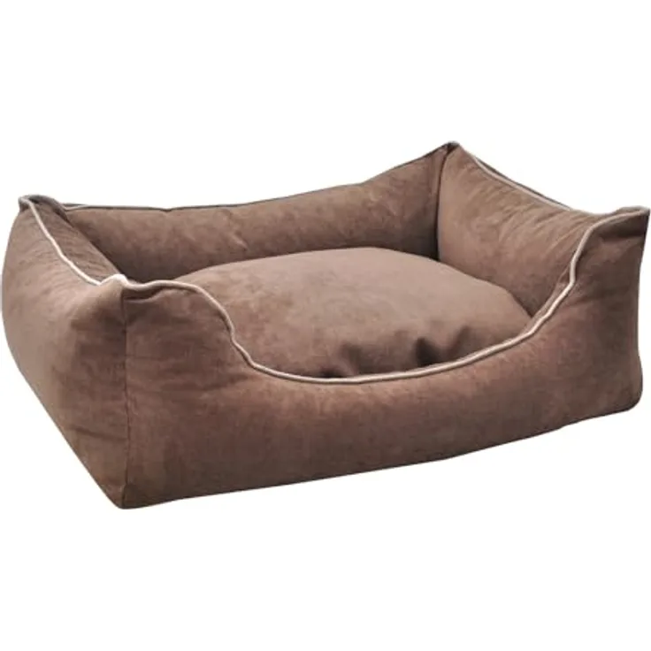 Aumüller Hundesofa Ortho Line, Braun - 117 cm - Orthopädisches Sofa für Hunde | Wendekissen mit Memory-Schaum | Abnehmbarer Bezug | Gefertigt in Europa