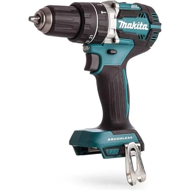 Makita DHP484RFJ, Akku-Schlagbohrschrauber 18V mit 2x3.0 Ah Akkus, Ladegerät, Schwarz-Blau, 2000 RPM, 54 Nm, mit integriertem Licht – Bild 3