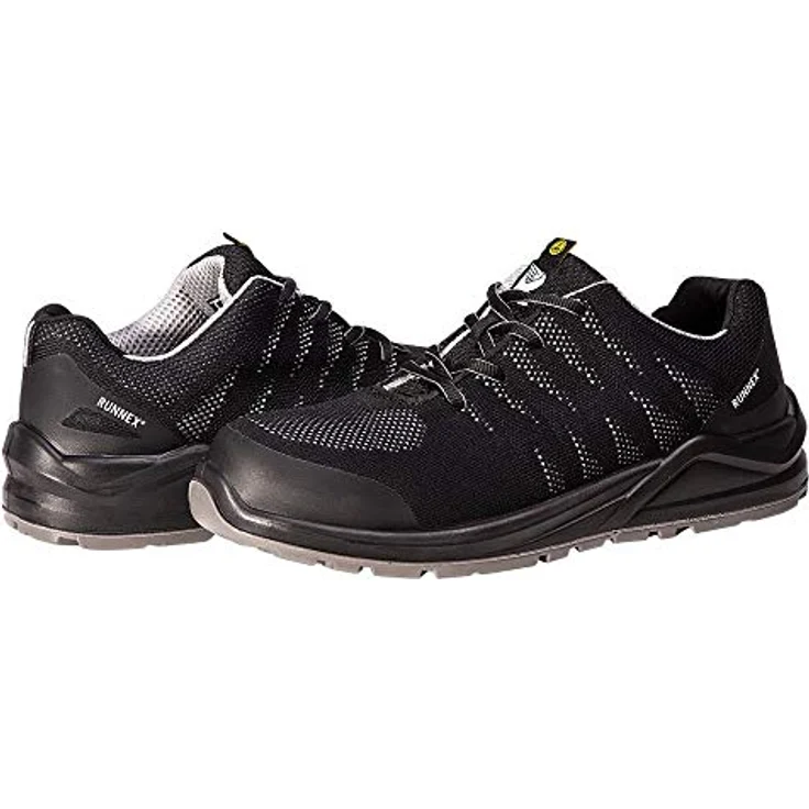 BIG SportStar 5108, Sicherheitshalbschuh S1P SRC ESD, schwarz/grau, Größe 40, atmungsaktives RUNNEX® Material, durchtrittsicher, metallfrei – Bild 2