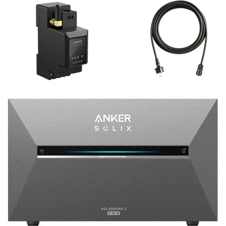 Anker SOLIX Solarbank 3 E2700 Pro Set, 2688Wh Stromspeicher mit 3600W Solareingang und Smart Meter