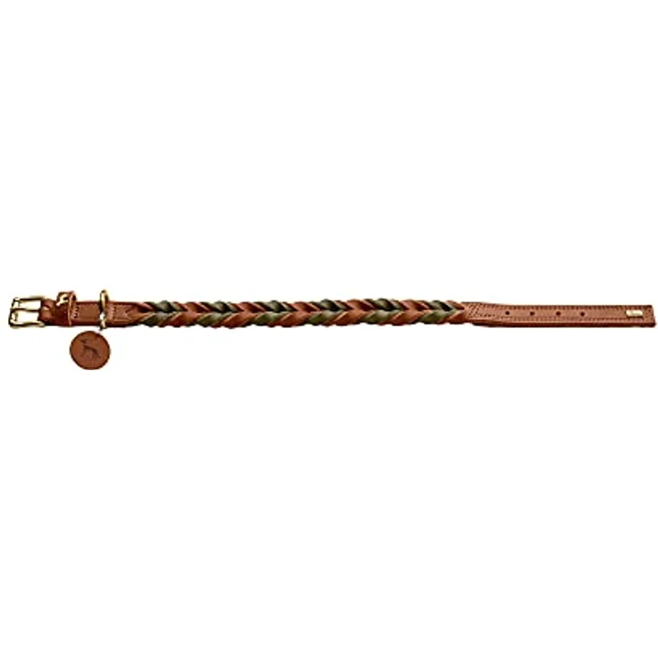 Halsband Solid Education Duo Farbe Cognac/Oliv, Größe 50 – Bild 2
