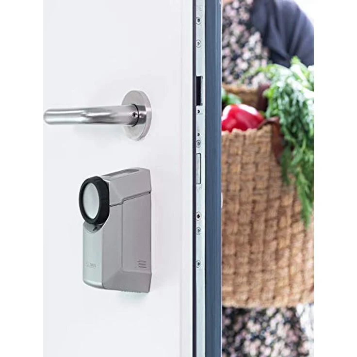ABUS HomeTec Pro Bluetooth CFA3100, Elektronisches Türschloss mit App-Steuerung, Zugangskontrolle, Silber – Bild 3