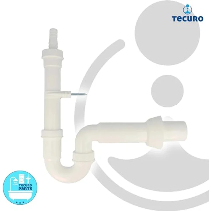 Geräte Siphon Sifon Geruchsverschluß mit Wandanschluss Ø 50 mm – Bild 2