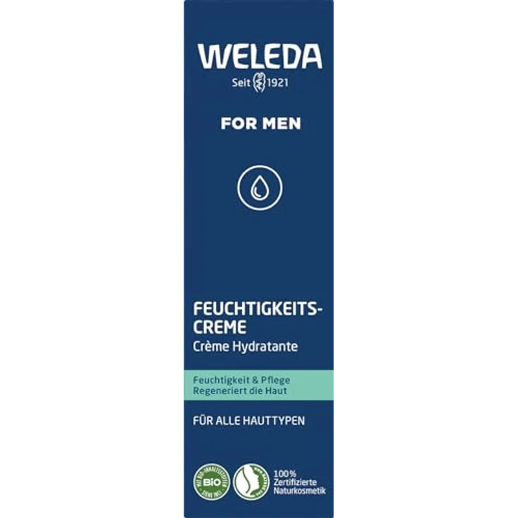 Weleda Bio For Men Feuchtigkeitscreme, Herren Gesichtscreme mit Jojobaöl & Sesamöl, 30ml - für trockene & empfindliche Haut, schnell einziehend, belebender Duft – Bild 5