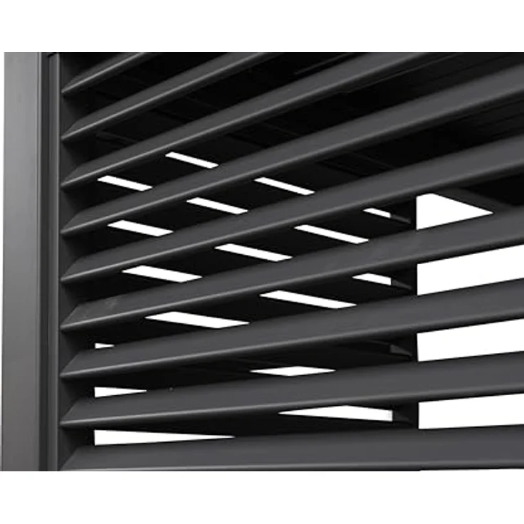 Mirador Feste Lamellenwand für Pergola 80/88S, 0.93m, 1-tlg, anthrazit, korrosionsbeständig, einfache Montage – Bild 2