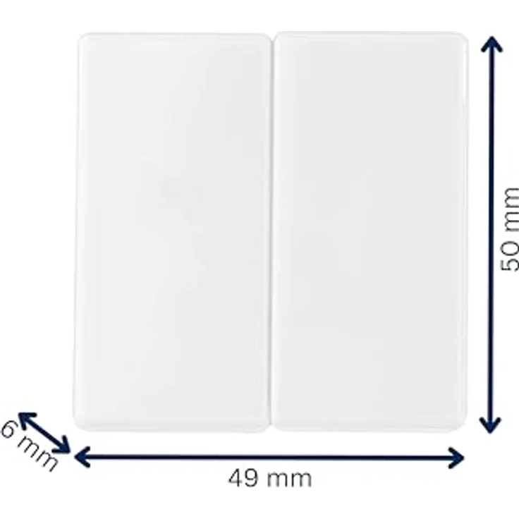 REV Quadro, Abdeckung Serienschalter/Wechsel-Wechselschalter, weiss, aus Kunststoff, 50 x 50 mm, passend für diverse Rahmen – Bild 5